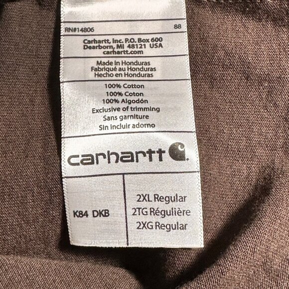 Carhartt Mens Original Heavyweight Short-Sleeve Pocket Henley T-Shirt Outdoor - Picture 9 of 9